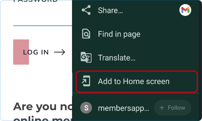 Add to Home Screen